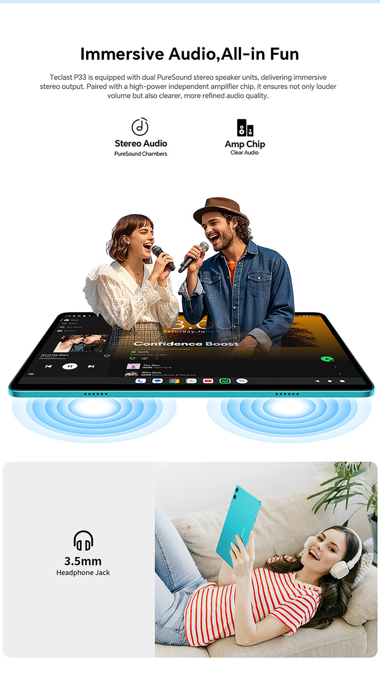 Teclast P33 10.1インチタブレット TECLAST Teclast P33 タブレット 5コアCPU搭載 Android 15 9GB