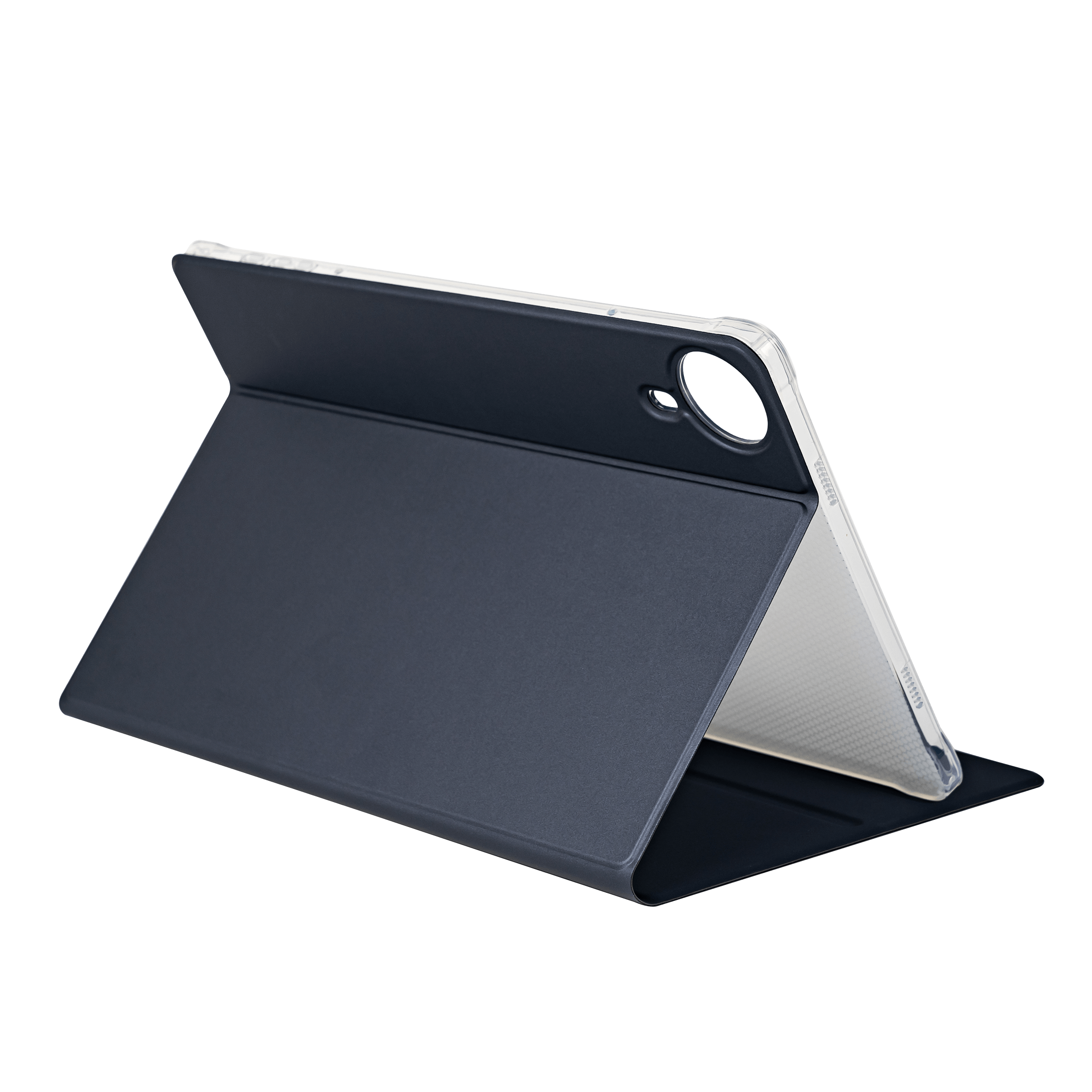 Elegant T65 Max tablet folio case with a magnetic closure, highlighting the secure fit and seamless design that offers full protection against scratches and impacts.