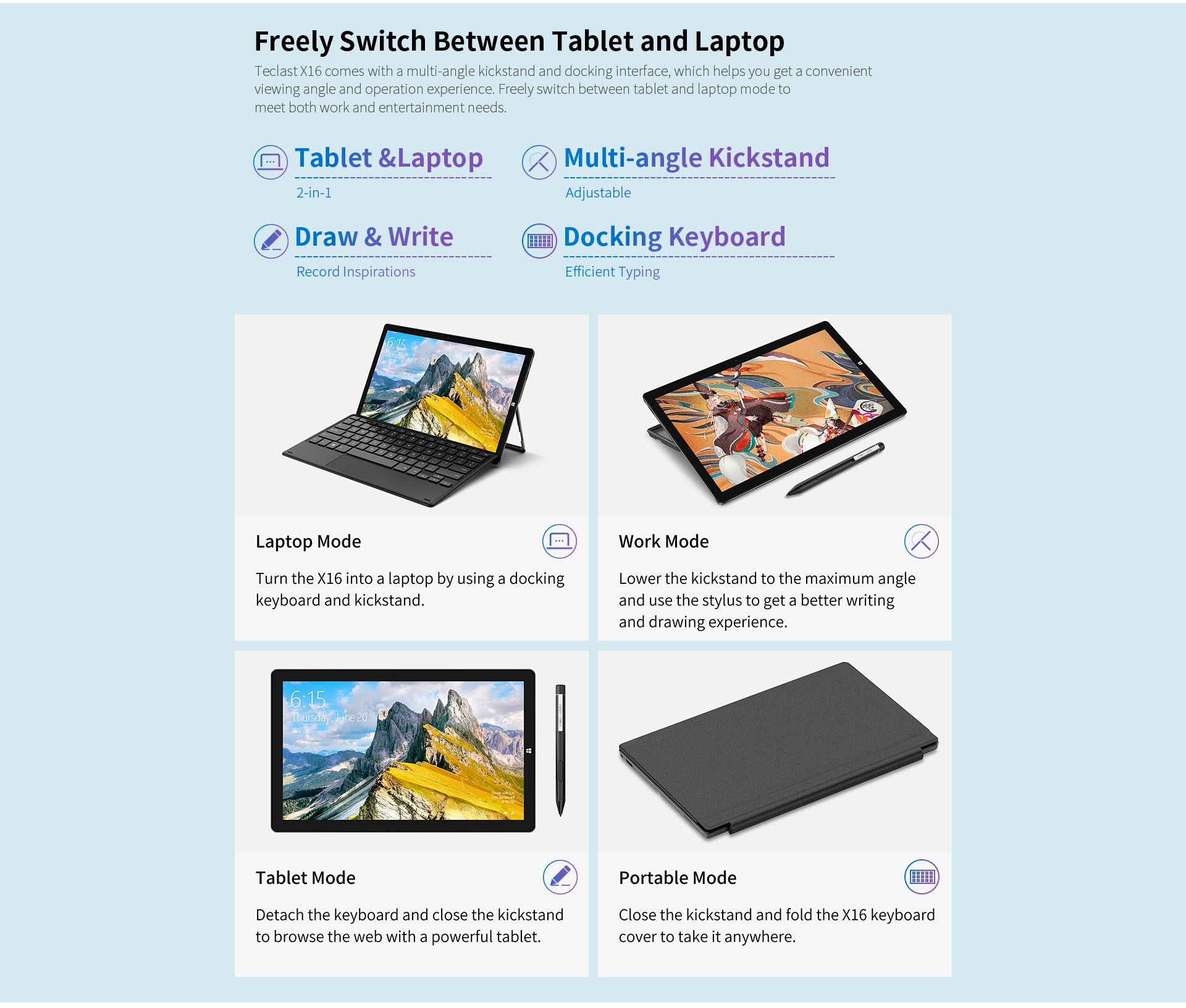 X16 2-in-1 Tablet